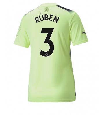 Manchester City Ruben Dias #3 Tredjedrakt Kvinner 2022-23 Kortermet